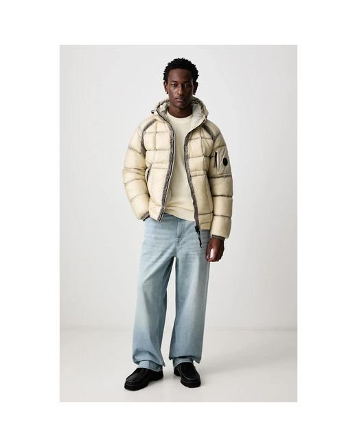 C P Company Shell Hooded Down Jacket in het Metallic voor heren