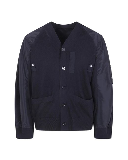Cardigans Sacai de hombre de color Blue