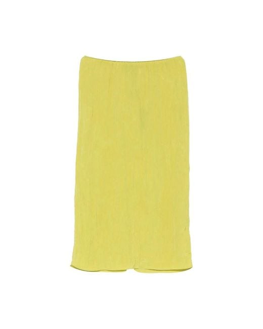 Tibi Yellow Midi Skirts