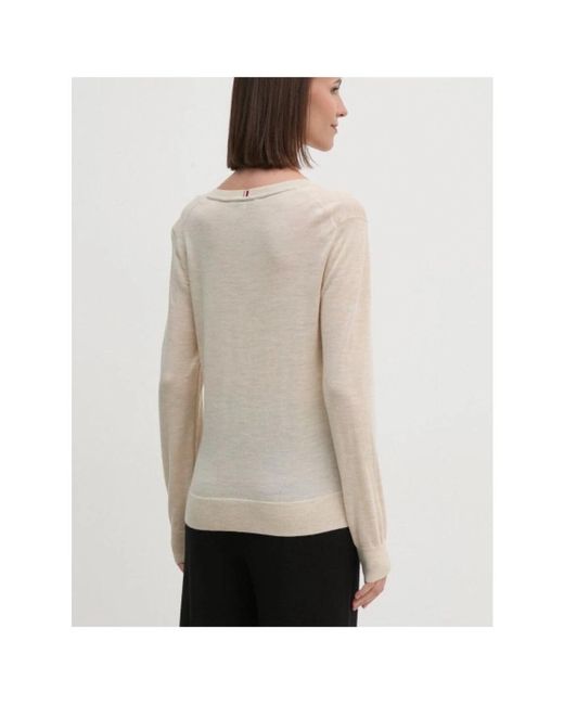 V-Neck Knitwear Tommy Hilfiger de color Natural