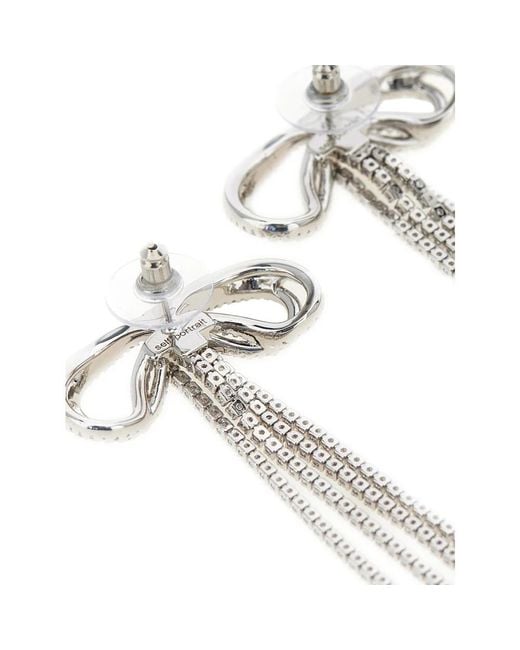 Self-Portrait White Earrings