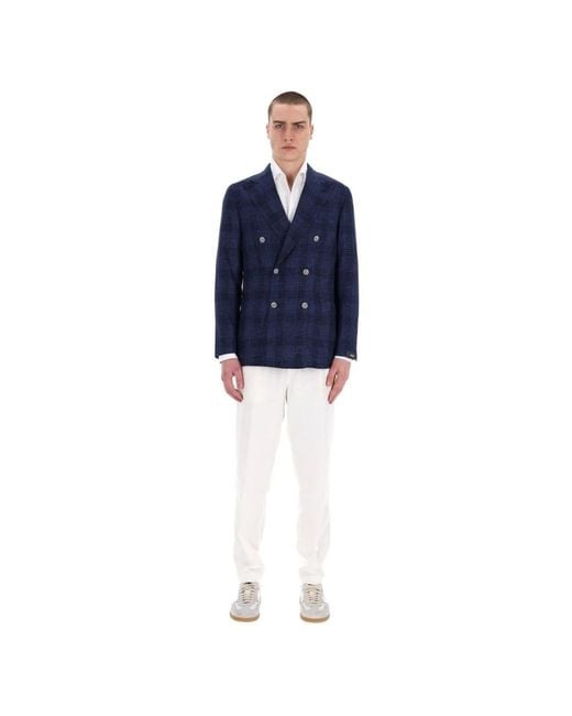 Barba Napoli Blue Blazers for men