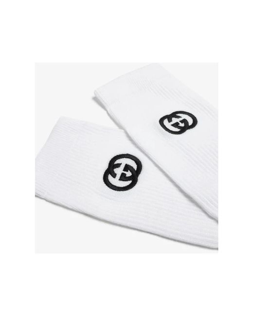 Gucci Ondergoed ,Wit ,Katoen Witte Katoenen Logo Enkelsokken in het White
