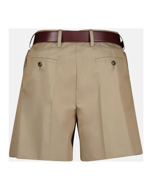 Prada Katoenen Twill Bermuda's in het Natural