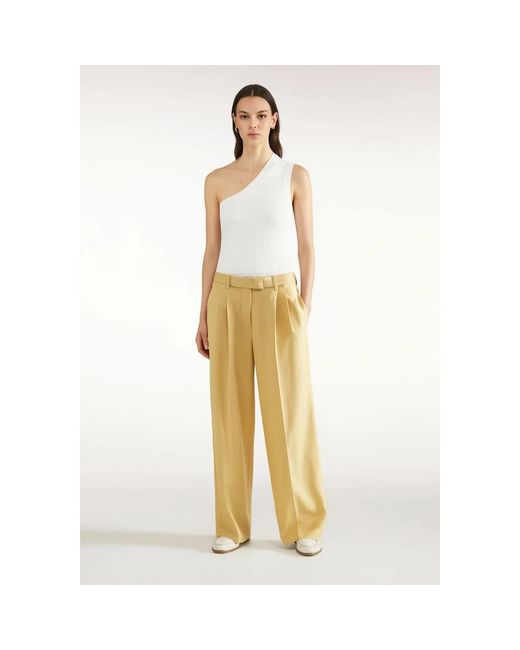 Liviana Conti Yellow Wide Trousers