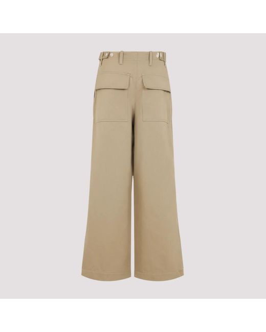 Wide Trousers Marni de color Natural