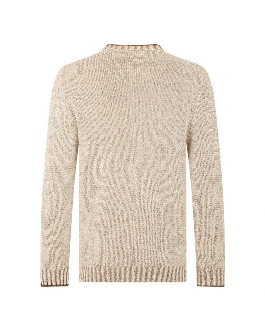 Fedeli Natural Round-Neck Knitwear for men