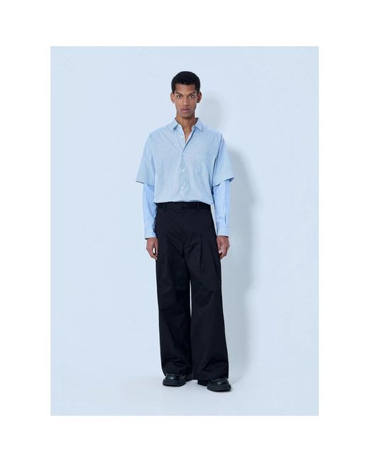 Comme des Garçons Blue Wide Trousers for men