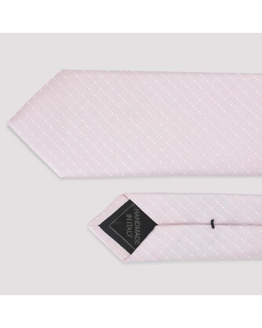 Brioni White Standard 7X150 Cotton And Silk Tie for men