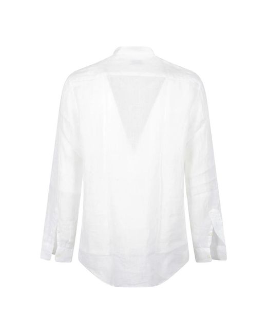 Altea Clark Lange Mouw Shirt in het White voor heren