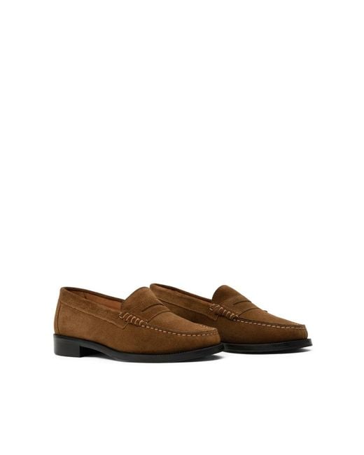 Parallèle Loafers in het Brown