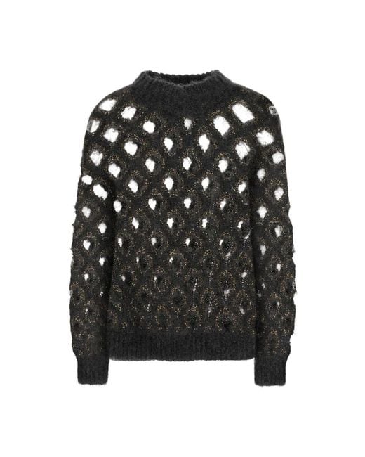 Brunello Cucinelli Black Round-Neck Knitwear