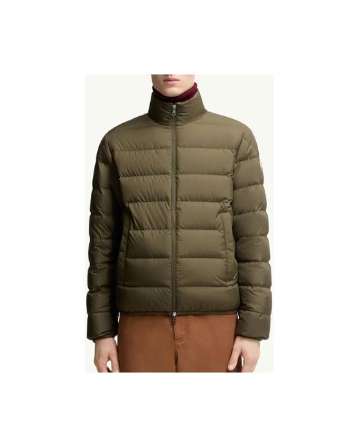 Moncler Jassen ,Groen ,Polyester Korte Groene Donsjas Met Rits in het Green voor heren