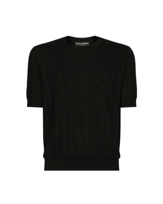 Dolce & Gabbana Black Round-Neck Knitwear for men