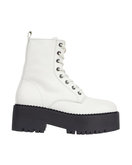 Lace-Up Boots Tommy Hilfiger de color White