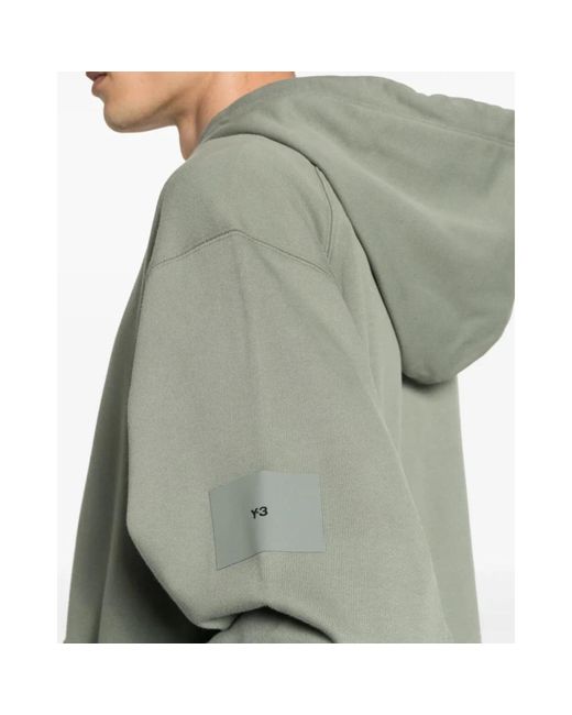 Y-3 Stone zip hoodie in Gray für Herren