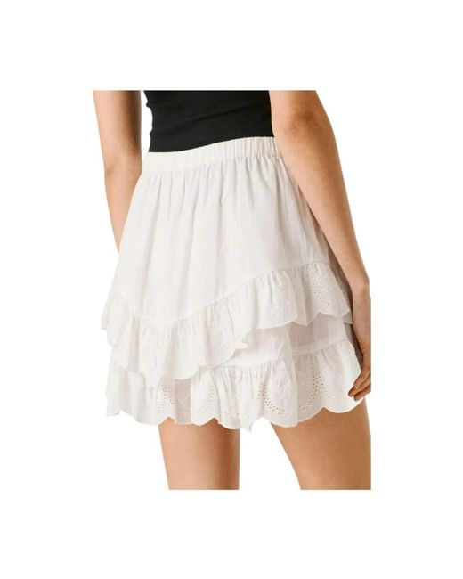 Pepe Jeans White Short Skirts