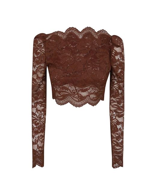 Rabanne Brown Long Sleeve Tops