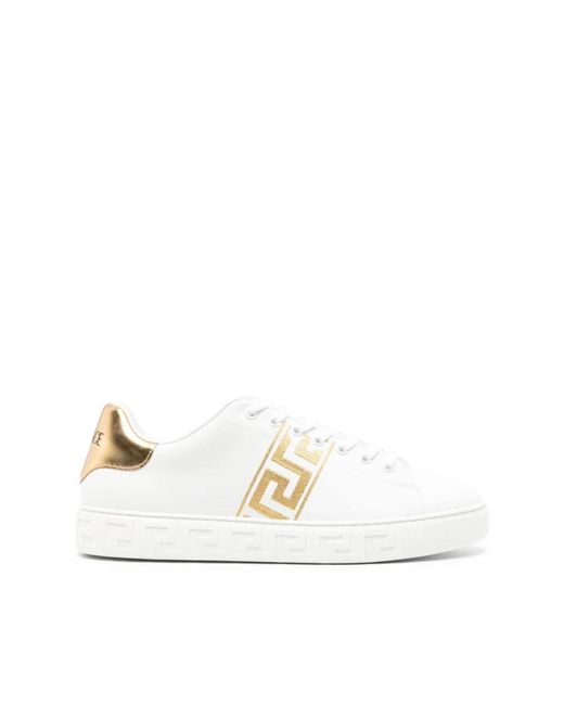 Versace Sneakers mit Greca-Stickerei in White für Herren