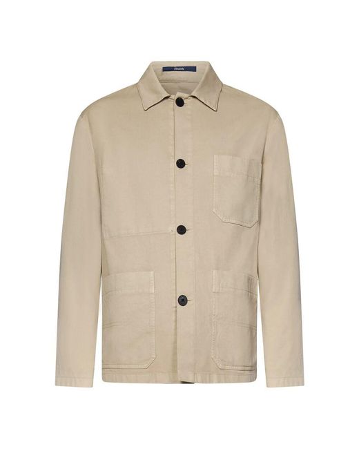 Drumohr Denim Hemdjacke Ss25 in Natural für Herren