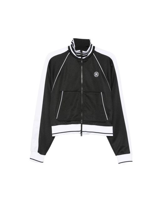 Amiri Black Logo-Embroidered Zip-Up Sweatshirt