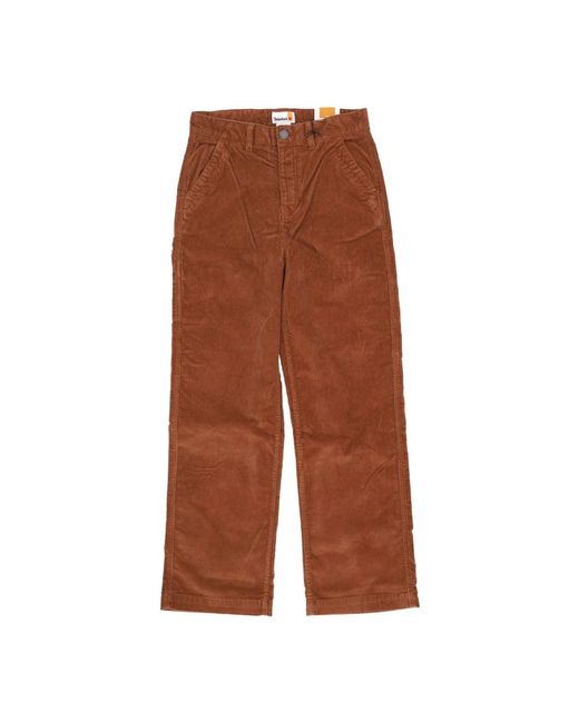Timberland Brown Straight Trousers for men