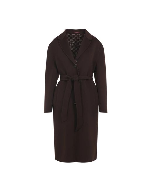 Gucci Dubbele Bruine Wollen Jas in het Black