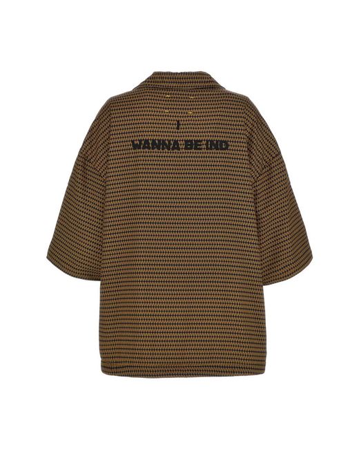Indacum Brown Short Sleeve Shirts for men