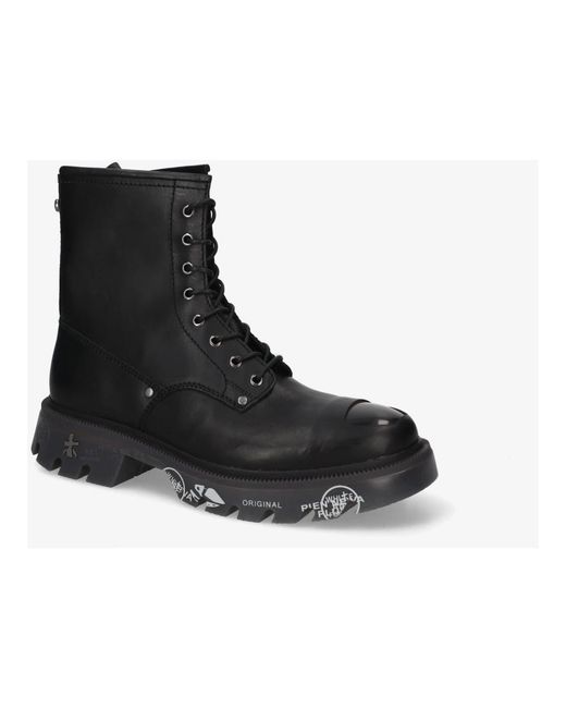 Premiata Black Lace-Up Boots for men