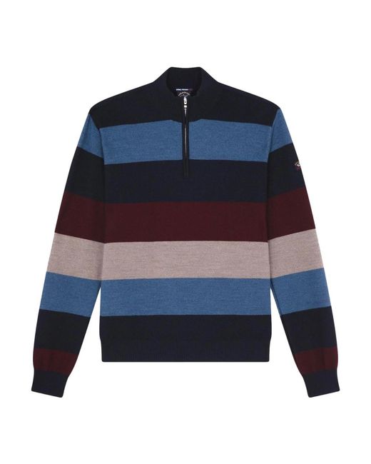 Round-Neck Knitwear di Paul & Shark in Blue da Uomo