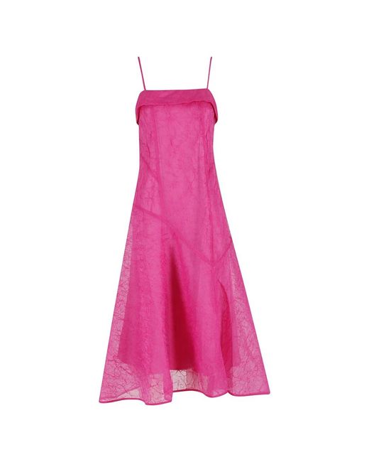 Ganni Pink Midi Dresses