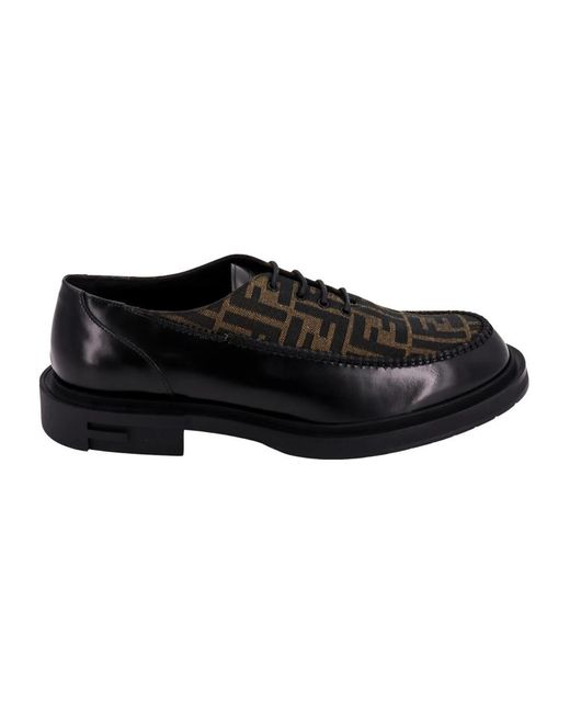 Fendi Black Laced Shoes for men