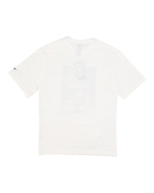 Reebok Tops ,Wit ,Katoen Grafische Pomp Tee Korte Mouw Katoen in het White voor heren