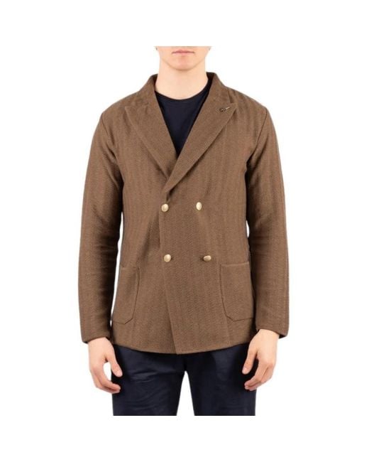 Paoloni Brown Blazers for men