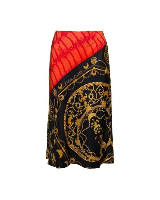 MARINE SERRE Multicolor Midi Skirts