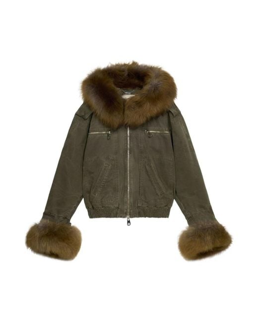 Faux Fur & Shearling Jackets Blumarine de color Green