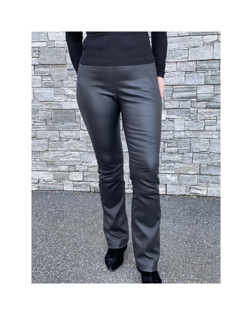 Leather Trousers Inwear de color Gray