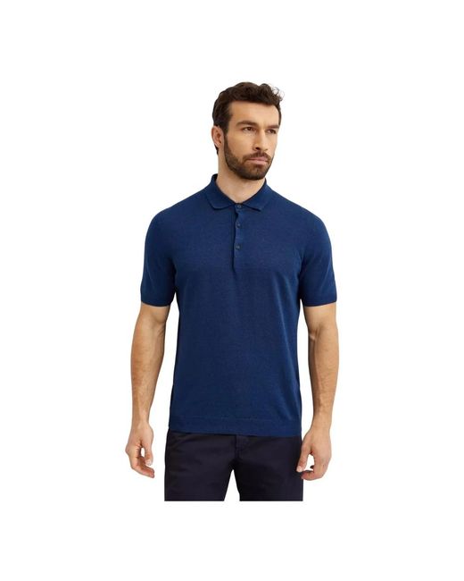 Fay Tops ,Blauw ,Katoen Polo Shirt Klassieke Pasvorm in het Blue voor heren