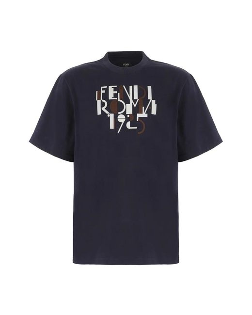 Fendi Lässiges Baumwoll T-Shirt Für Männer in Blue für Herren