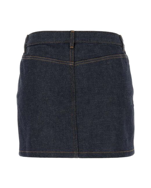 A.P.C. Blue Denim Skirts