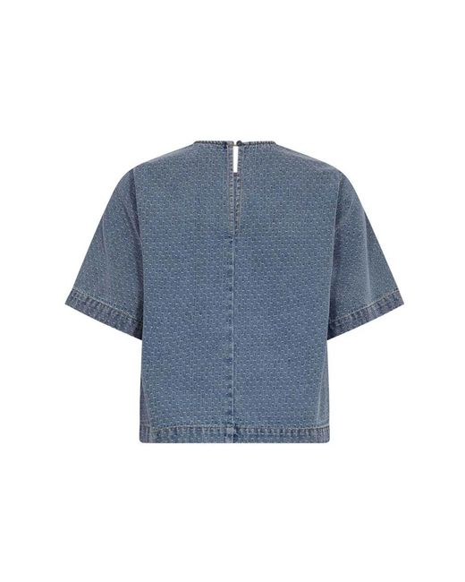 Blouses co'couture en coloris Blue