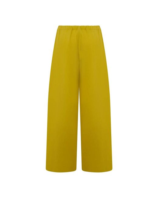 Max Mara Yellow Wide Trousers