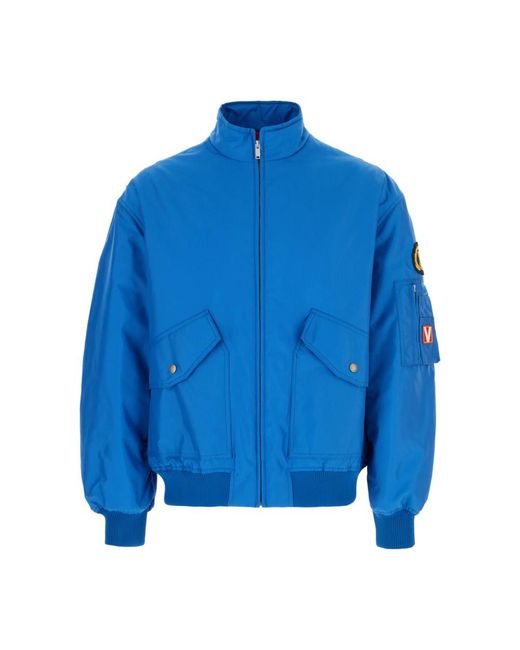 Valentino Garavani Blue Bomber Jackets for men