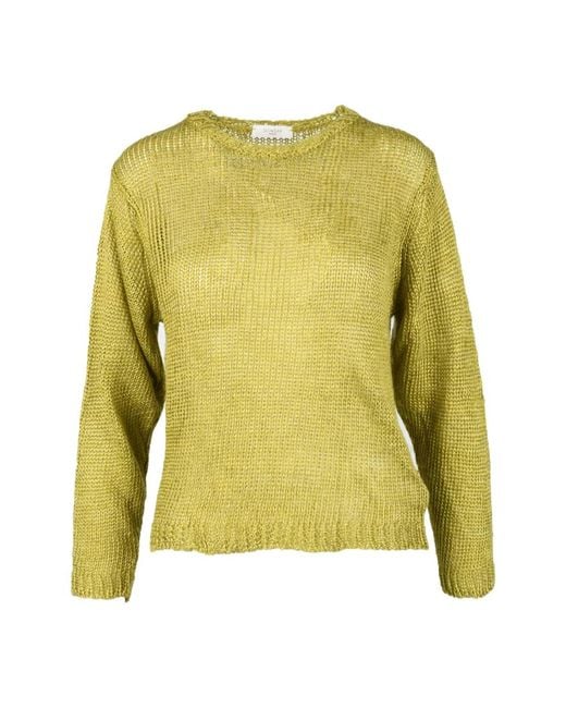 Slowear Linnen Gebreide Top in het Green