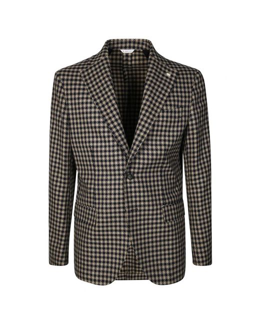 Manuel Ritz Jassen ,Veelkleurig ,Houndstooth Jas in het Black voor heren