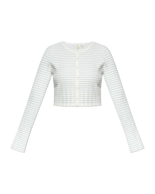 LoveShackFancy Truien & Vesten ,Wit ,Cardigan 'Media' in het White
