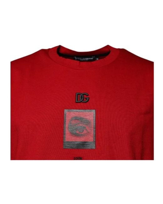 Dolce & Gabbana Red T-Shirts for men