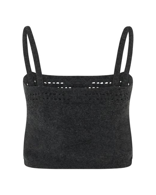Alberta Ferretti Black Sleeveless Tops