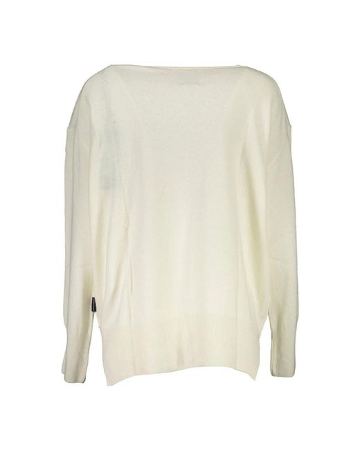 North Sails White V-Neck Knitwear
