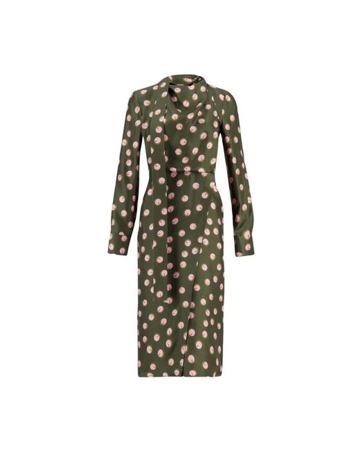 Midi Dresses Fendi de color Green